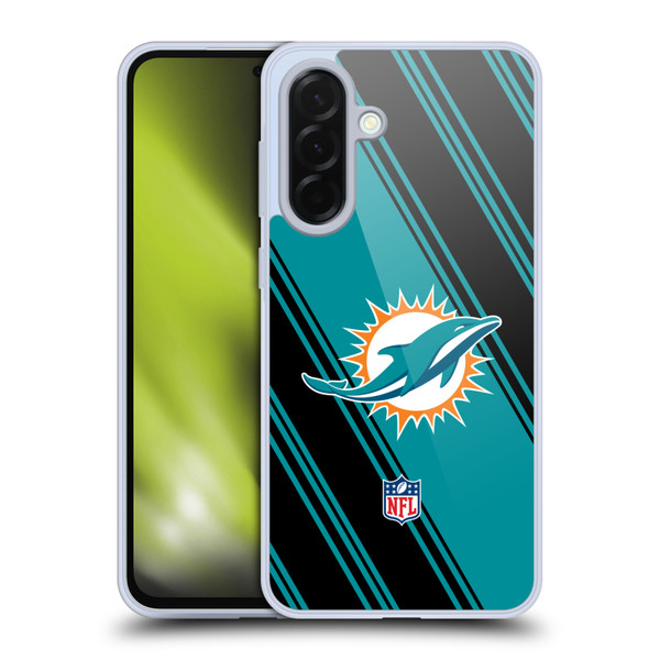 NFL Miami Dolphins Artwork Stripes Soft Gel Case for Samsung Galaxy A36 5G