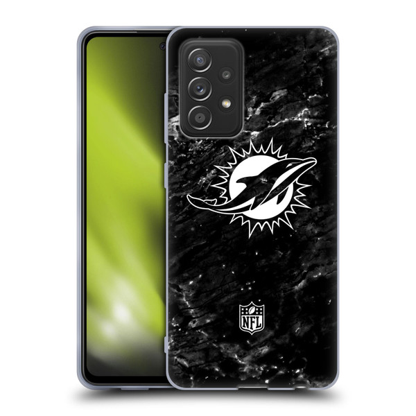 NFL Miami Dolphins Artwork Marble Soft Gel Case for Samsung Galaxy A52 / A52s / 5G (2021)