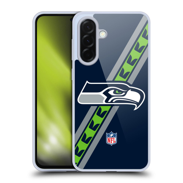 NFL Seattle Seahawks Logo Stripes Soft Gel Case for Samsung Galaxy A36 5G