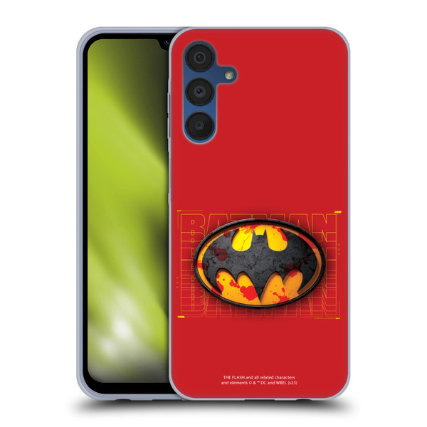The Flash 2023 Graphics Batman Logo Soft Gel Case for Samsung Galaxy A15 & MagSafe