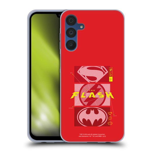 The Flash 2023 Graphics Superhero Logos Soft Gel Case for Samsung Galaxy A15 & MagSafe