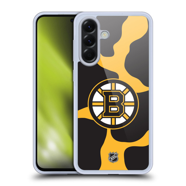 NHL Boston Bruins Cow Pattern Soft Gel Case for Samsung Galaxy A56 5G