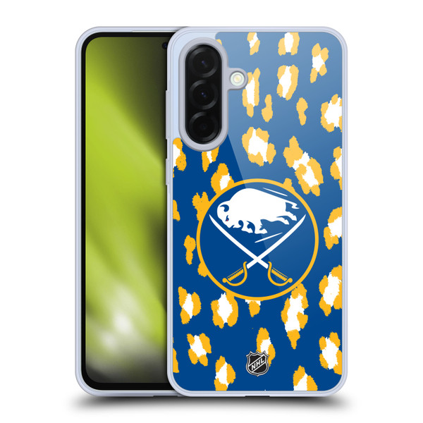 NHL Buffalo Sabres Leopard Pattern Soft Gel Case for Samsung Galaxy A36 5G