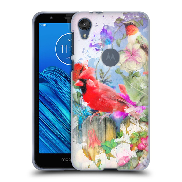 Aimee Stewart Assorted Designs Birds And Bloom Soft Gel Case for Motorola Moto E6