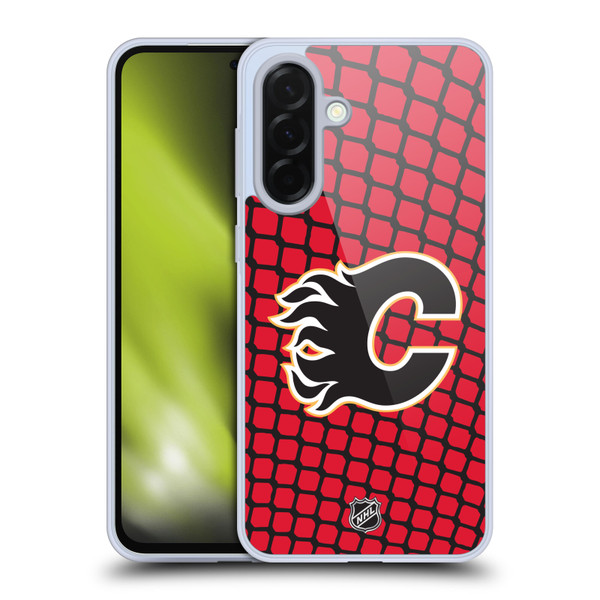 NHL Calgary Flames Net Pattern Soft Gel Case for Samsung Galaxy A36 5G