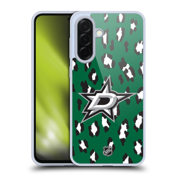 NHL Dallas Stars Leopard Pattern Soft Gel Case for Samsung Galaxy A36 5G