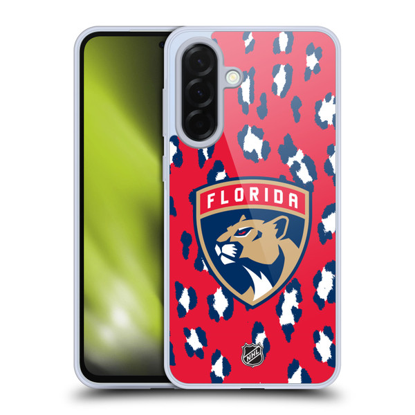 NHL Florida Panthers Leopard Pattern Soft Gel Case for Samsung Galaxy A36 5G