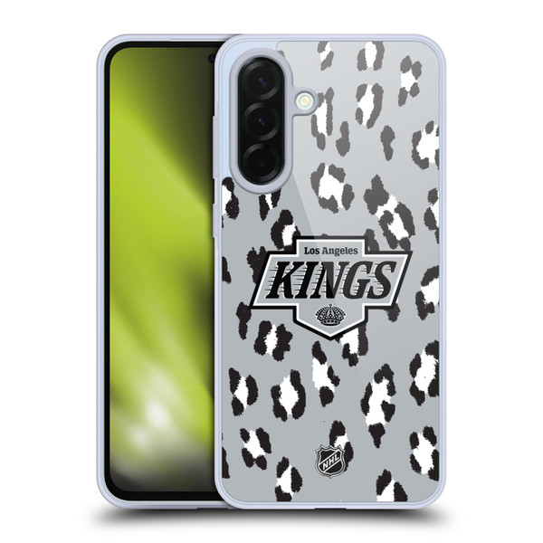 NHL Los Angeles Kings Leopard Pattern Soft Gel Case for Samsung Galaxy A36 5G