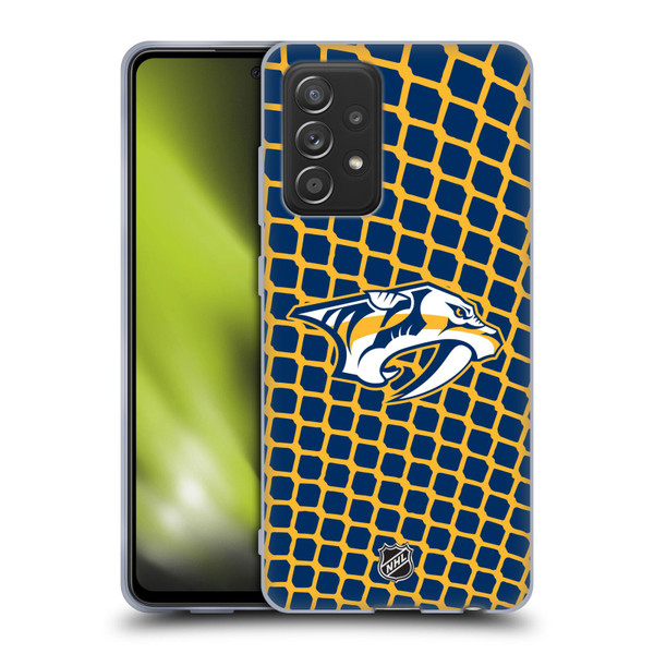 NHL Nashville Predators Net Pattern Soft Gel Case for Samsung Galaxy A52 / A52s / 5G (2021)