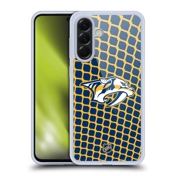 NHL Nashville Predators Net Pattern Soft Gel Case for Samsung Galaxy A56 5G