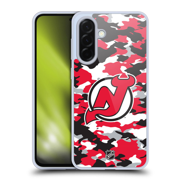 NHL New Jersey Devils Camouflage Soft Gel Case for Samsung Galaxy A36 5G