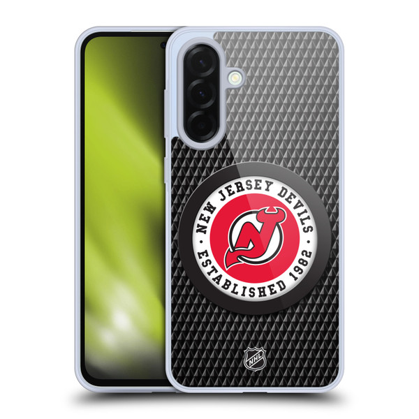 NHL New Jersey Devils Puck Texture Soft Gel Case for Samsung Galaxy A36 5G