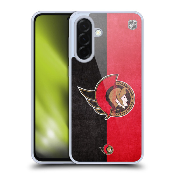NHL Ottawa Senators Half Distressed Soft Gel Case for Samsung Galaxy A36 5G