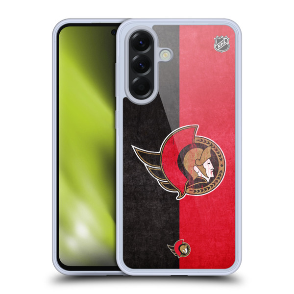 NHL Ottawa Senators Half Distressed Soft Gel Case for Samsung Galaxy A56 5G