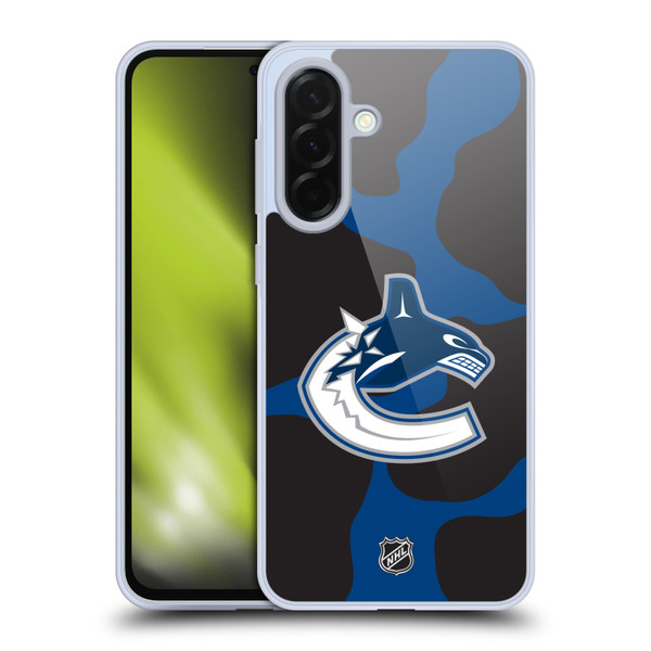NHL Vancouver Canucks Cow Pattern Soft Gel Case for Samsung Galaxy A36 5G