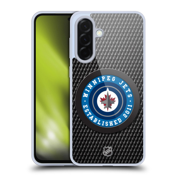 NHL Winnipeg Jets Puck Texture Soft Gel Case for Samsung Galaxy A36 5G