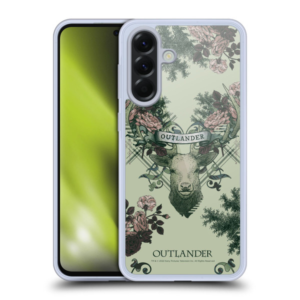 Outlander Composed Graphics Floral Deer Soft Gel Case for Samsung Galaxy A56 5G