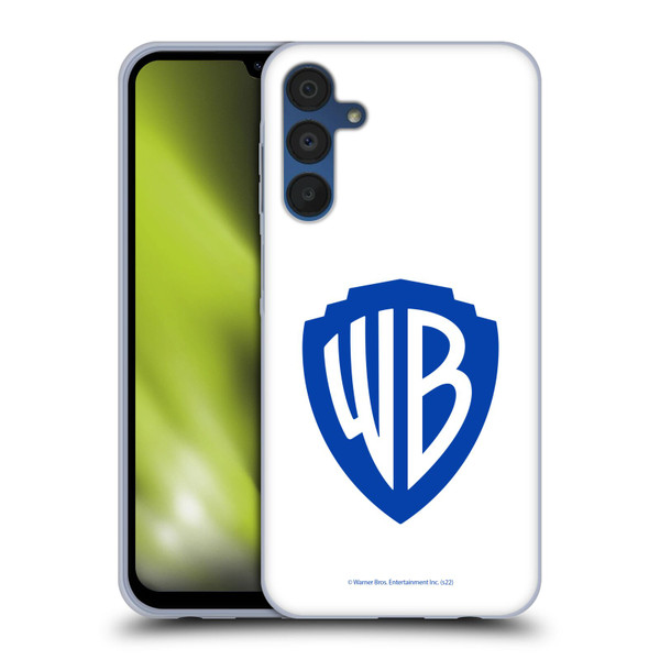 Warner Bros. Shield Logo White Soft Gel Case for Samsung Galaxy A15 & MagSafe