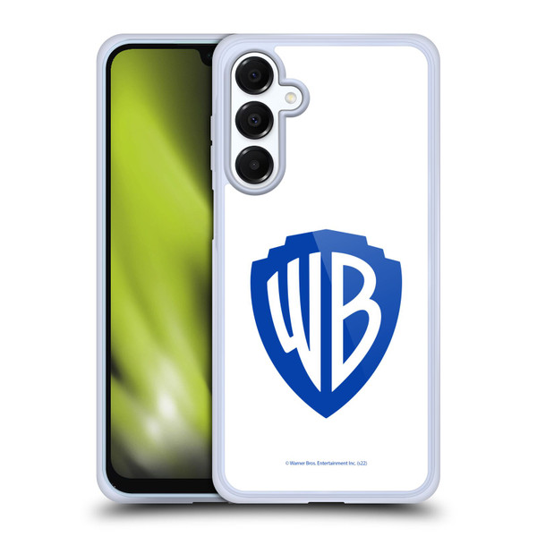 Warner Bros. Shield Logo White Soft Gel Case for Samsung Galaxy A16 5G & MagSafe