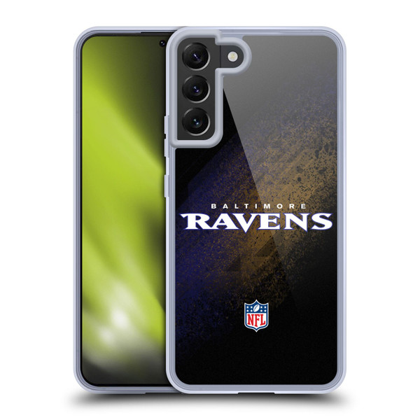 NFL Baltimore Ravens Logo Blur Soft Gel Case for Samsung Galaxy S22+ 5G & MagSafe