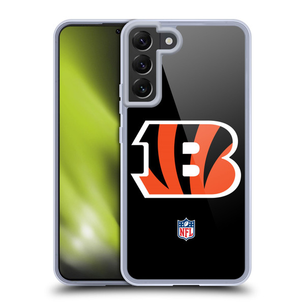 NFL Cincinnati Bengals Logo Plain Soft Gel Case for Samsung Galaxy S22+ 5G & MagSafe