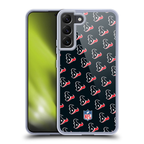 NFL Houston Texans Artwork Patterns Soft Gel Case for Samsung Galaxy S22+ 5G & MagSafe