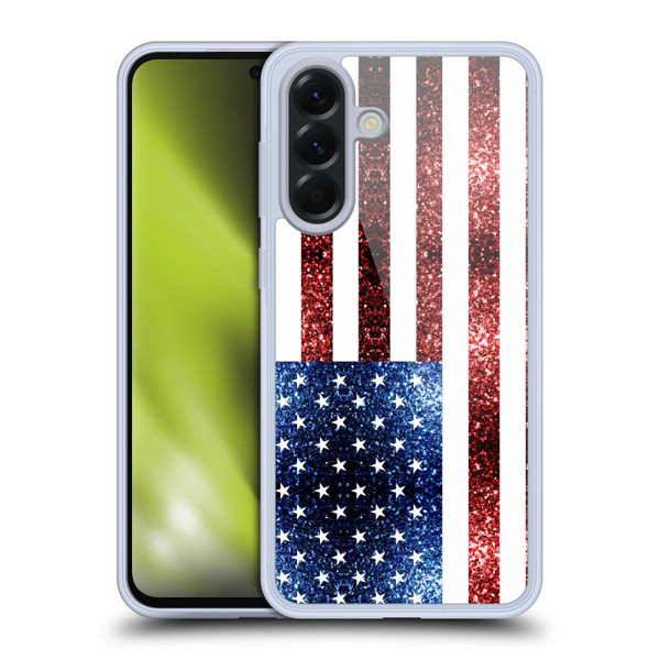 PLdesign Flags USA Glitters Soft Gel Case for Samsung Galaxy A56 5G