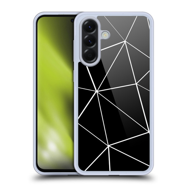 PLdesign Geometric Patterns Black Triangles White Lines Soft Gel Case for Samsung Galaxy A56 5G