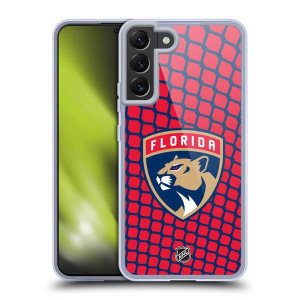 NHL Florida Panthers Net Pattern Soft Gel Case for Samsung Galaxy S22+ 5G & MagSafe