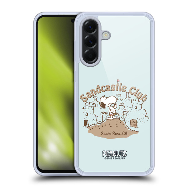 Peanuts Beach Snoopy Sand Castle Soft Gel Case for Samsung Galaxy A56 5G