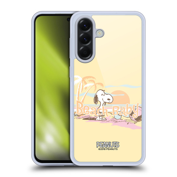 Peanuts Beach Snoopy Sunset Soft Gel Case for Samsung Galaxy A56 5G
