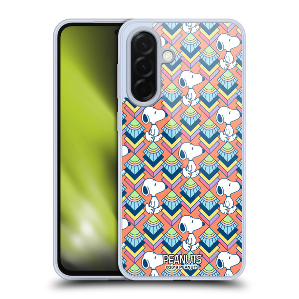 Peanuts Snoopy Deco Dreams Orange Pattern Soft Gel Case for Samsung Galaxy A36 5G