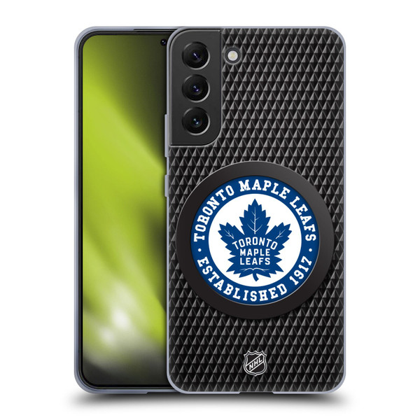 NHL Toronto Maple Leafs Puck Texture Soft Gel Case for Samsung Galaxy S22+ 5G & MagSafe