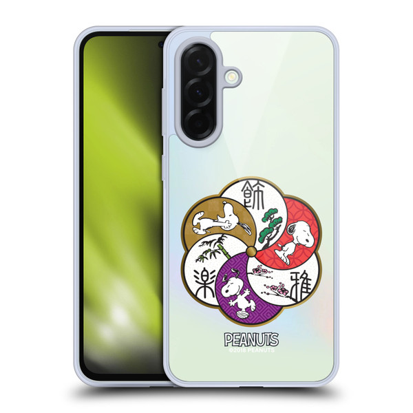 Peanuts Oriental Snoopy Badges Soft Gel Case for Samsung Galaxy A36 5G
