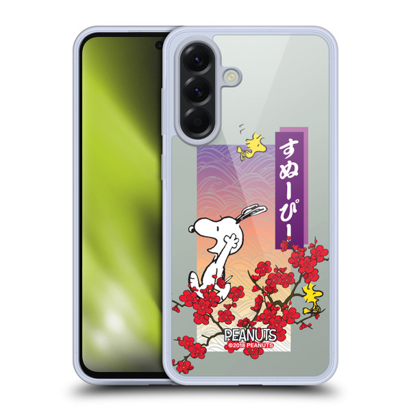 Peanuts Oriental Snoopy Cherry Blossoms 2 Soft Gel Case for Samsung Galaxy A56 5G