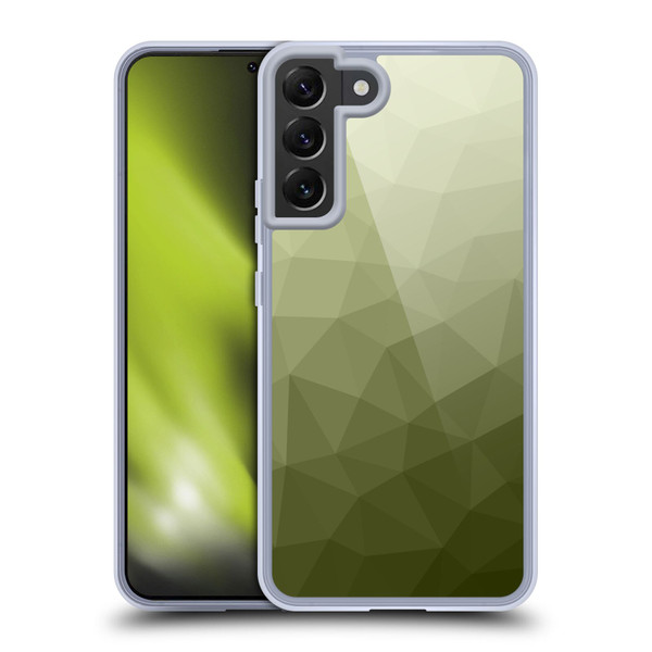 PLdesign Geometric Patterns Army Green Gradient Mesh Soft Gel Case for Samsung Galaxy S22+ 5G & MagSafe