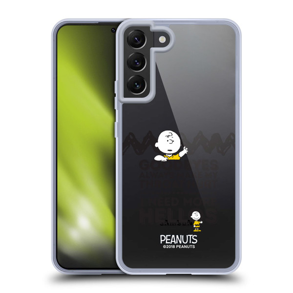 Peanuts Charlie Brown Hellos Soft Gel Case for Samsung Galaxy S22+ 5G & MagSafe