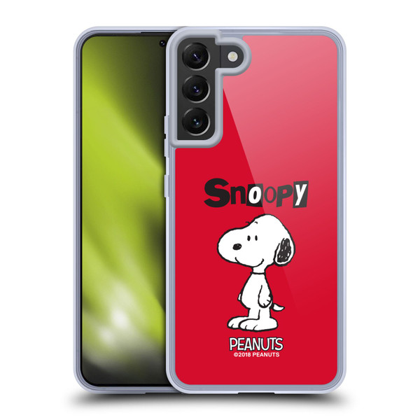 Peanuts Characters Snoopy Soft Gel Case for Samsung Galaxy S22+ 5G & MagSafe