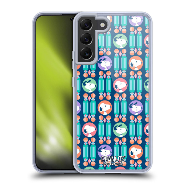 Peanuts Snoopy Deco Dreams Blue Pattern Soft Gel Case for Samsung Galaxy S22+ 5G & MagSafe