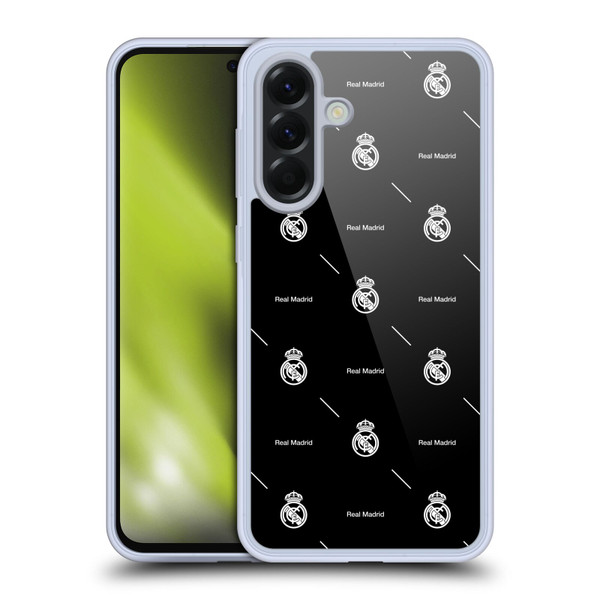 Real Madrid CF Legend White Logo Pattern Soft Gel Case for Samsung Galaxy A56 5G