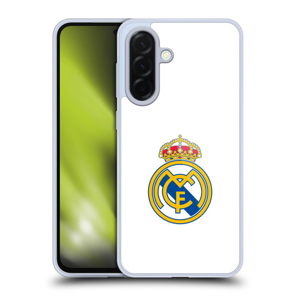 Real Madrid CF Origin Plain Logo White Soft Gel Case for Samsung Galaxy A36 5G