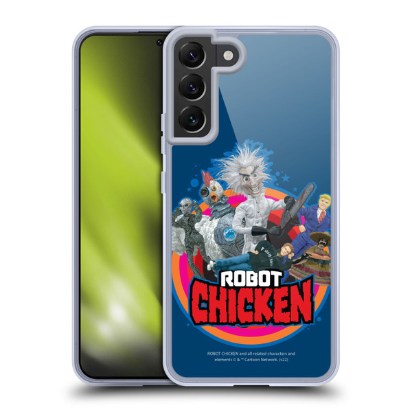 Robot Chicken Graphics Characters Soft Gel Case for Samsung Galaxy S22+ 5G & MagSafe