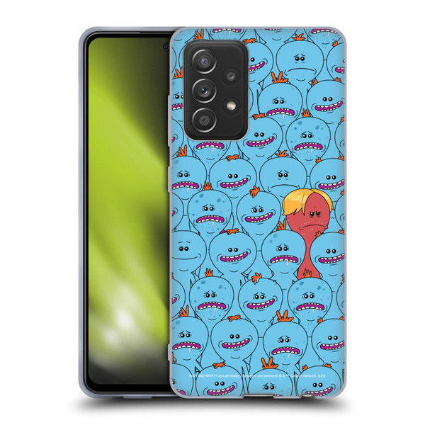 Rick And Morty Season 4 Graphics Mr. Meeseeks Pattern Soft Gel Case for Samsung Galaxy A52 / A52s / 5G (2021)