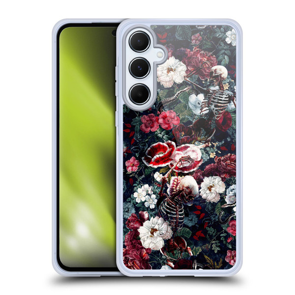 Riza Peker Skulls 9 Skeletal Bloom Soft Gel Case for Samsung Galaxy A55 5G