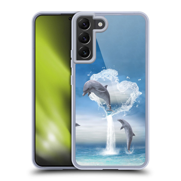 Simone Gatterwe Dolphins Lovers Soft Gel Case for Samsung Galaxy S22+ 5G & MagSafe