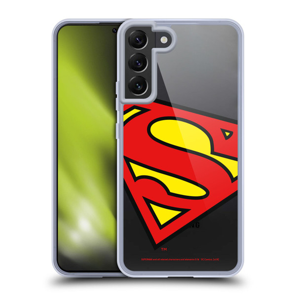 Superman DC Comics Logos Oversized Soft Gel Case for Samsung Galaxy S22+ 5G & MagSafe