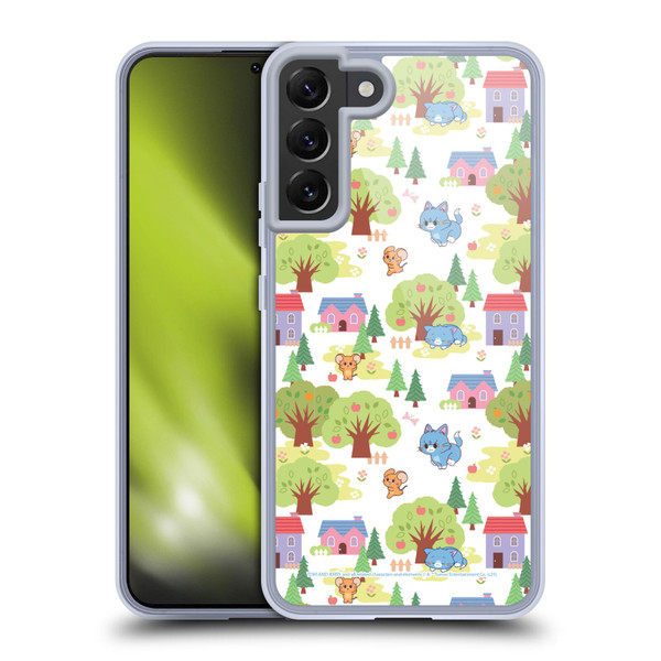 Tom and Jerry Gokko Graphics Trees Pattern Soft Gel Case for Samsung Galaxy S22+ 5G & MagSafe