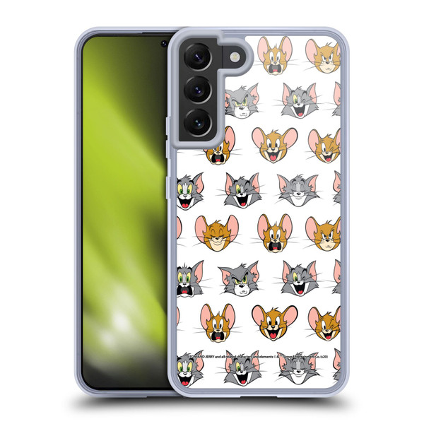 Tom and Jerry Patterns Expressions Soft Gel Case for Samsung Galaxy S22+ 5G & MagSafe