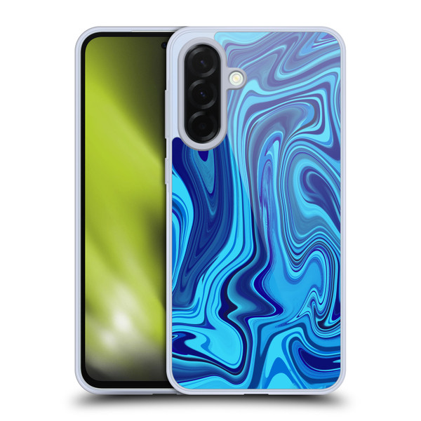 Suzan Lind Marble Blue Soft Gel Case for Samsung Galaxy A36 5G