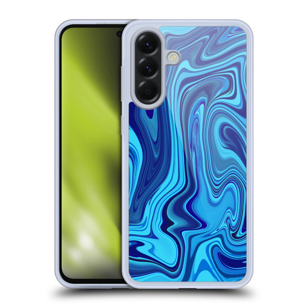 Suzan Lind Marble Blue Soft Gel Case for Samsung Galaxy A56 5G